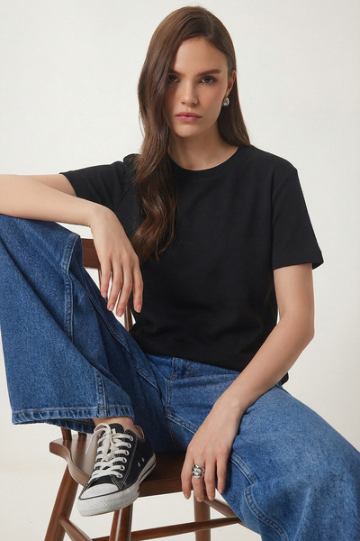 Happiness İstanbul Basic Örme T-shirt