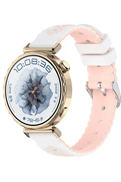 Nezih Case Huawei Watch Gt4 / Gt5 / Gt6 41mm Compatible Floral Motif Silicone...