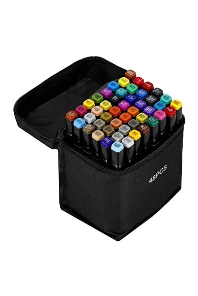 OEM Σετ 48 μαρκαδόρων διπλής άκρης με τσάντα αποθήκευσης που περιλαμβάνεται