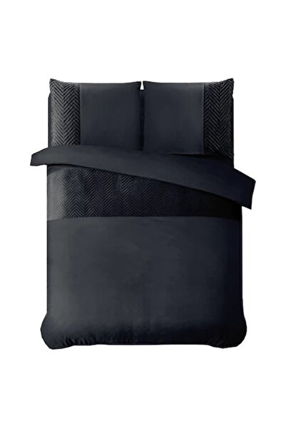 Sleeptime Sleep Time Velvet Crossline Black Bedding Set
