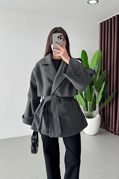 Marbella Women's New Season Premium Trend Maxi Length with Belt Shawl Coat - ...