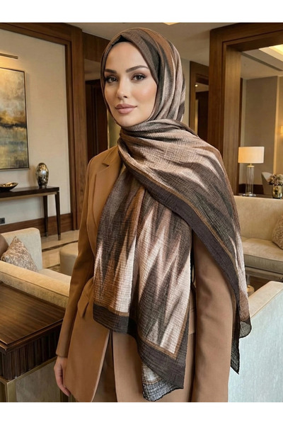 SilkTouch ZİKZAK DESEN MÜSLİN ŞAL