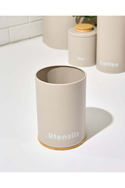 REDTAG Beige Round Utensils Holder