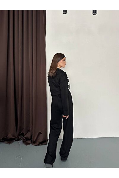 TrendParis Γυναικείο Σετ Φούτερ με φερμουάρ με κουκούλα και υφασμάτινο σετ φο...