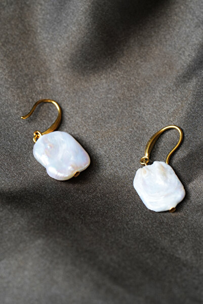 Luna Real Pearl Steel Earrings