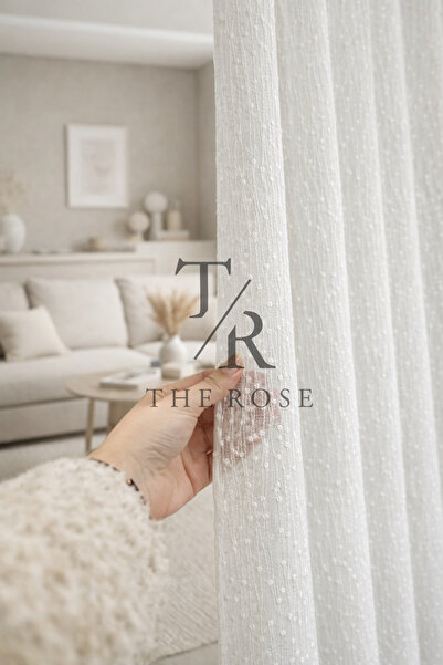 The Rose Dot Patterned Tulle with Tight Pleats