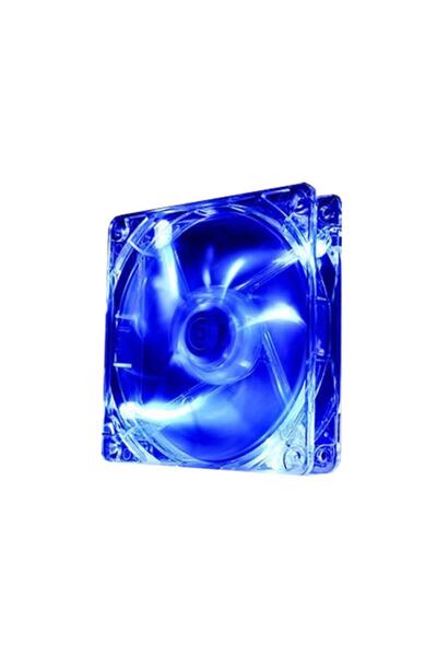 WOZLO Işıklı Şeffaf 12 Cm Kasa Fanı Mavi Ledli Vida Dahil