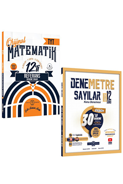 Orijinal Yayınları TYT Matematik 12'li Referans ve Denemetre Sayılar 30'lu De...