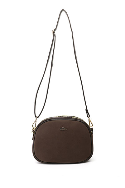 GÖNDERİ(R) Women's Brown Suede Long Strap Shoulder Bag
