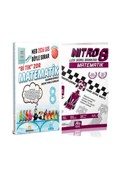 SİNAN KUZUCU YAYINLARI LGS Bi Tık Zor Matematik Soru Bankası Ve Nitro Soru Ba...