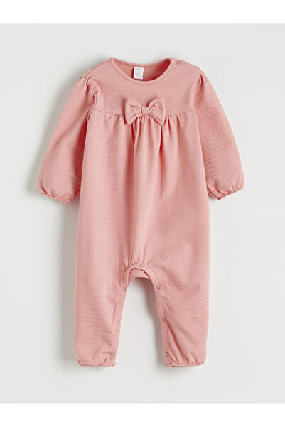 LC Waikiki Lcw Baby Pink Bow Baby Girl Romper
