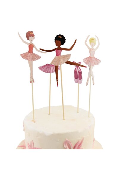 Balerin Pasta Süsü Tütü ve Puant - Ballerina Cake Topper Tutu and Pointe Shoes