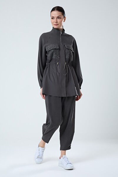 Jupe Kadın Modern File Detaylı İki Parça Takım 8599