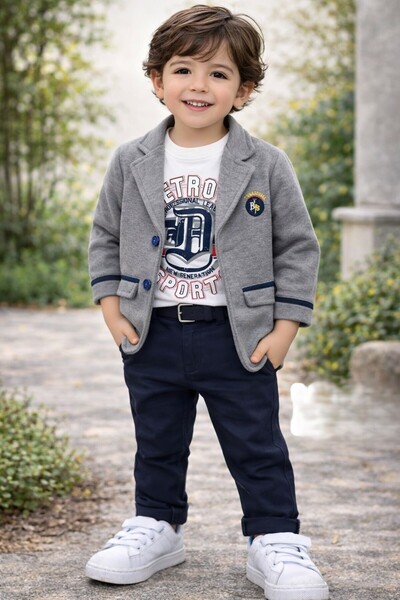 berkMICIRIK Premium Boys' Special Day & Holiday Set 100% Cotton - Shirt Jacke...