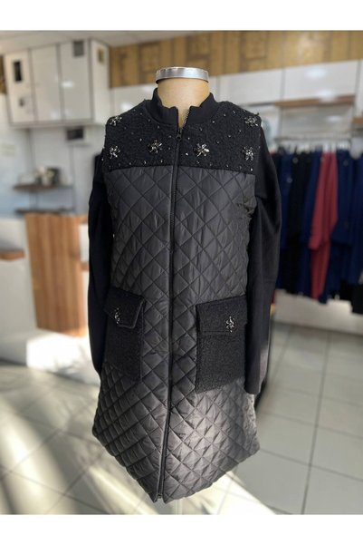 Bulem Collection Taş Detaylı Kapitone Yelek