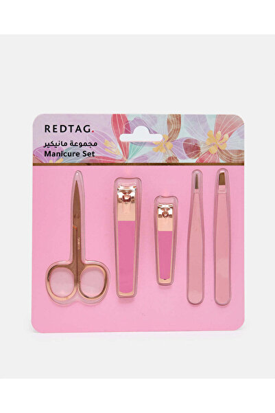 REDTAG مجموعة مانيكير وردية اللون للنساء