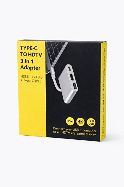 Types Versatile Type-C to HDMI Adapter (3 in 1)
