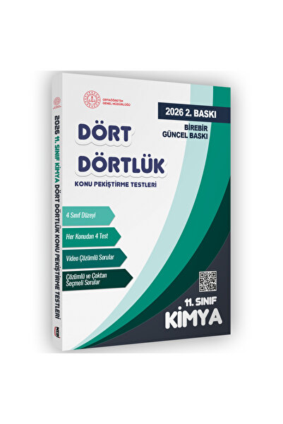 Karakutu Yayınları 2026 MEBİ-OGM 11. Sınıf Dört Dörtlük Kimya Pekiştirme Test...