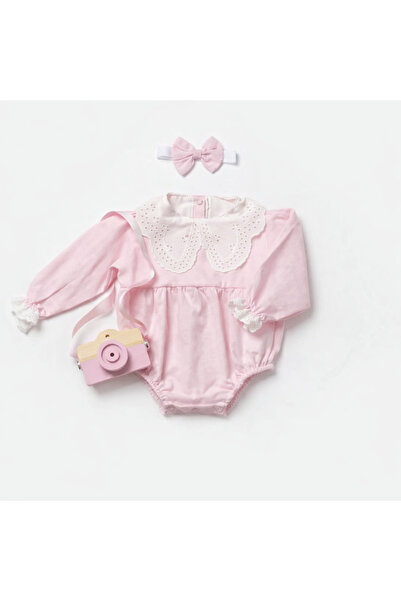 Little Ya Ya Love MENDY Uzun Kol Fisto Detay Romper Bandana Set