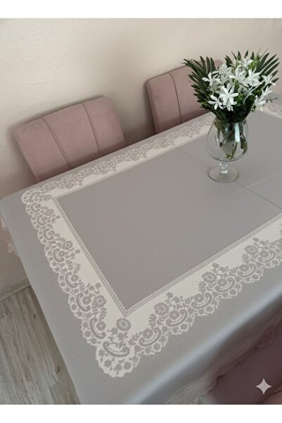 Essa Home Collection Örme Tül Leke Tutmaz Masa Örtüsü 160 x 220
