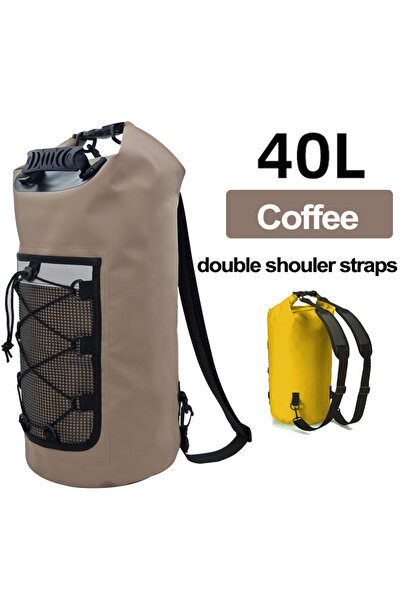 Choice حقيبة ظهر جافة من مادة PVC بسعة 40 لترًا للسباحة والقهوة، مناسبة للرجا...