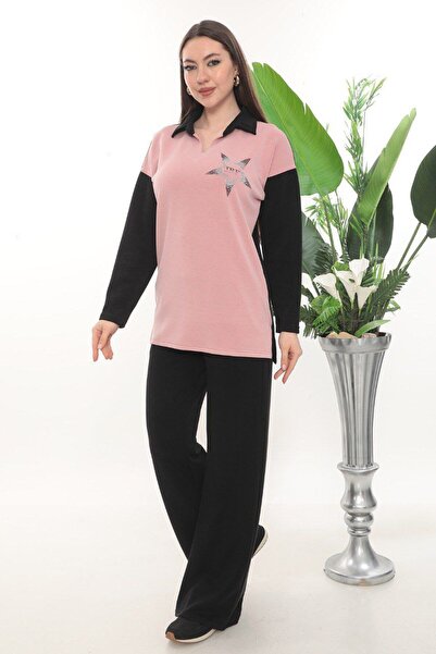 JERFİ طقم ملابس نسائي مزدوج من المودال مقاس كبير