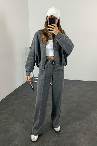 My Blog Gray Melted Tracksuit Set - 98606