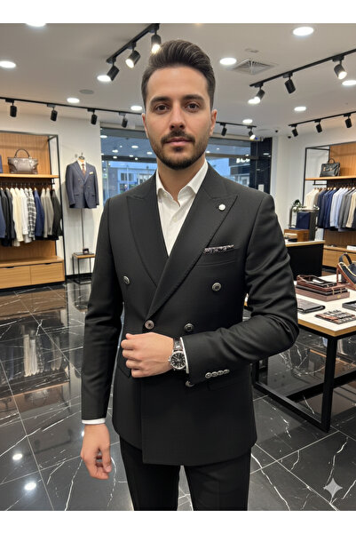 WENNO Punto Stitched Black Kruveze Suit