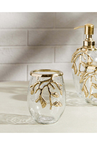 REDTAG Gold Leaf Hammered Glass Tumbler