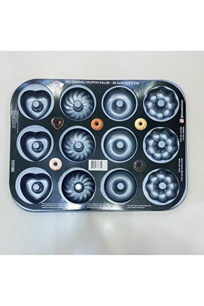 Fame Kıtchen 12-Piece Fireproof Non-Stick Teflon Coated Patterned Boutique Mu...