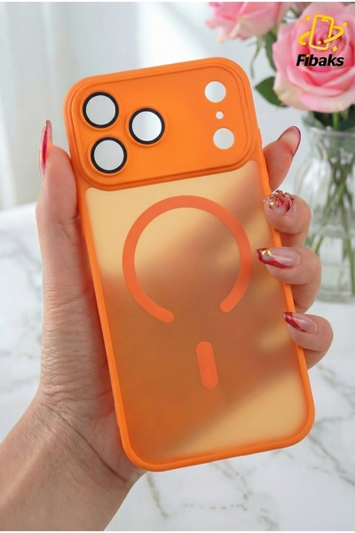 Fibaks iPhone 17 Pro Kılıf Kamera Lens Koruma Camlı Parmak izi Yapmaz Mat Tra...