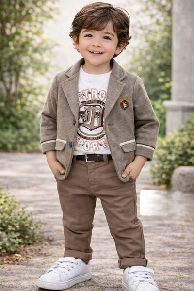 berkMICIRIK Premium Boys' Special Day & Holiday Set 100% Cotton - Shirt Jacke...