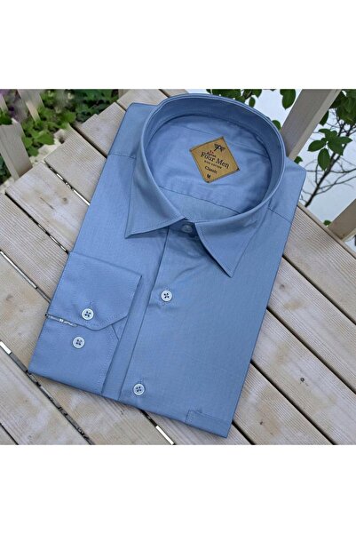 GÖMLEK GALERİSİ Men's Classic Wide Cut Straight Long Sleeve Shirt