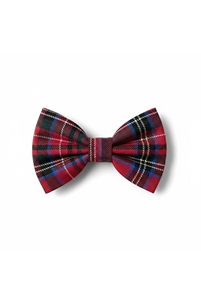 Aslı Türkoğlu Boy's Navy Blue and Red Plaid Bow Tie – Classic Special Occasio...