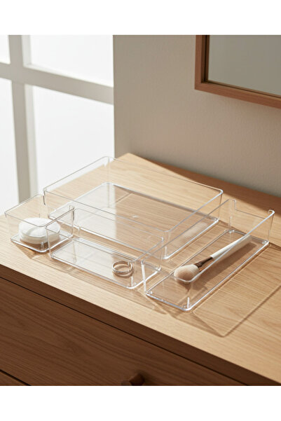 REDTAG مجموعة منظم أدراج شفافة (4 قطع)