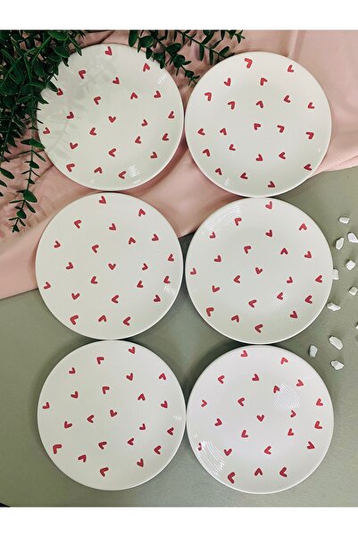 VENÜS HOME DECORATION Kalben Model 6 Adet 20 cm Servis/Pasta Tabağı