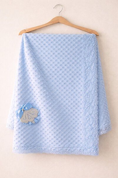 Berço Baby Baby Boy Blue Chickpea Textured Lace Blanket
