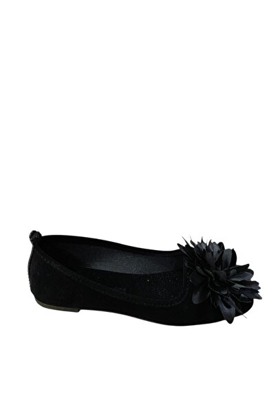 güven kundura Kadın E v İçi Süet Taşlı Tokalı Babet Ayakkabı