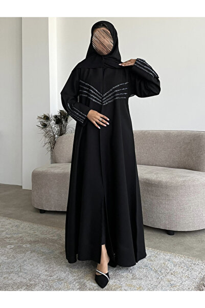 OLGA-ABAYA عباية عصرية وآنيقة من آولجا القماش منيمت والقصة ربع كلوش شامل الطرحة