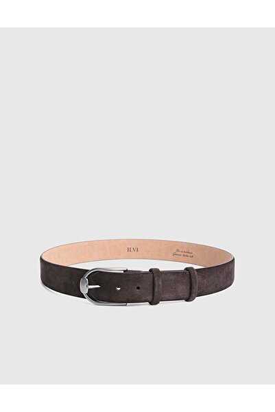 İLVİ Warren Genuine Suede Leather Brown Men's Belt