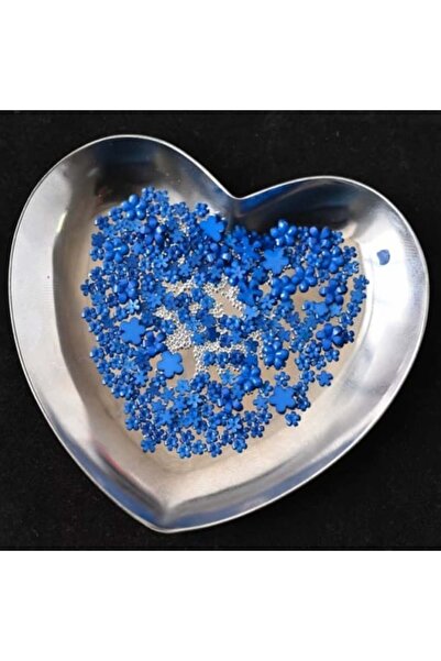 Pink Nails 3D Flower Decoration Set Caviar Blue Silver