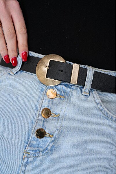 Desre Moda Oval Buckle Women's Belt Dress Belt Coat Belt Trouser Belt