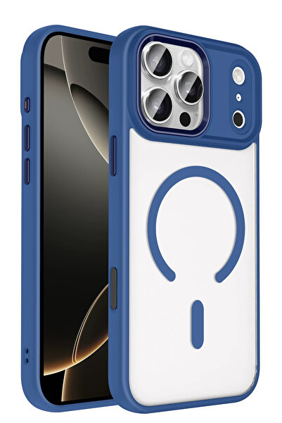 Fuchsia iPhone 17 Pro Max ile Uyumlu Terea Kablosuz Şarj Özellikli Kapak - La...