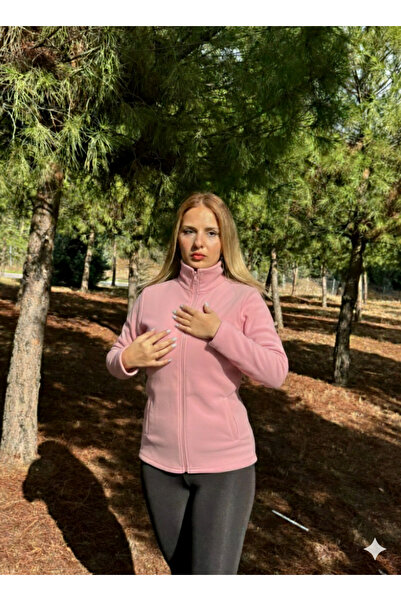 arz offeresteem Polar Front Zipper Pink Women's Jacket