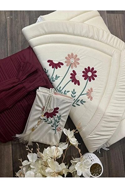 Gerenic شرشف صلاة مع سجاد اسفنج مبطن مريح مع قماش مصحف