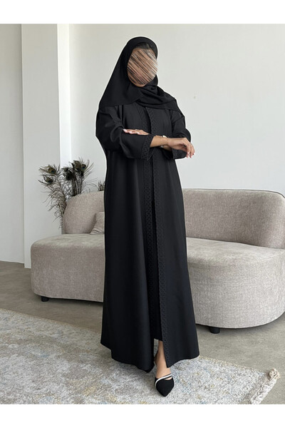 OLGA-ABAYA عباية عصرية وآنيقة من آولجا القماش كريب لندن قصة العباية ربع كلوش ...