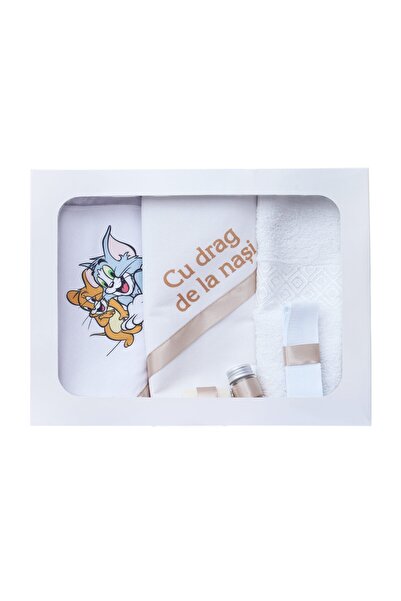 Flashmarket Christening set with Tom&Jerry, printed, 6 pieces, FLSH