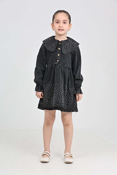 OUTLET Kot elbise yakası taşlı