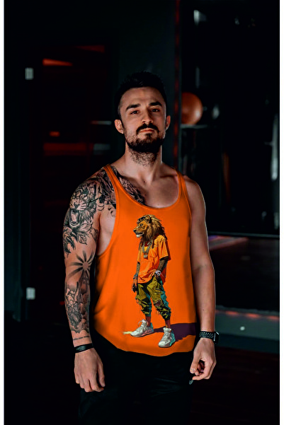 Freeyez FİTNESS BODY ANTREMAN ATLETİ TANK TOP ASLAN LEO