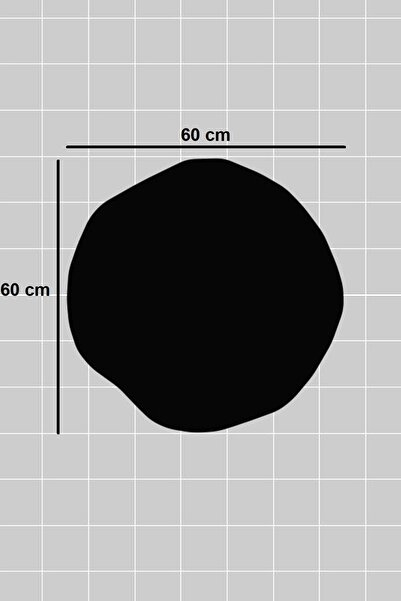 meDDex Asimetrik 60 Cm Banyo Antre Hol Koridor Salon Duvar Makyaj Aynası